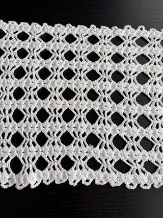 Tapete de ganchillo camino de mesa crochet 93x23