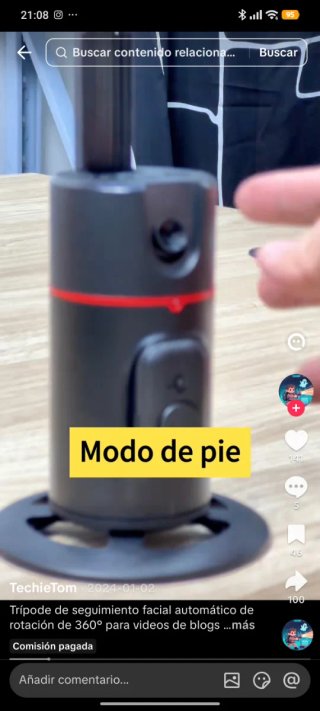 Trípode seguimiento facial con mando