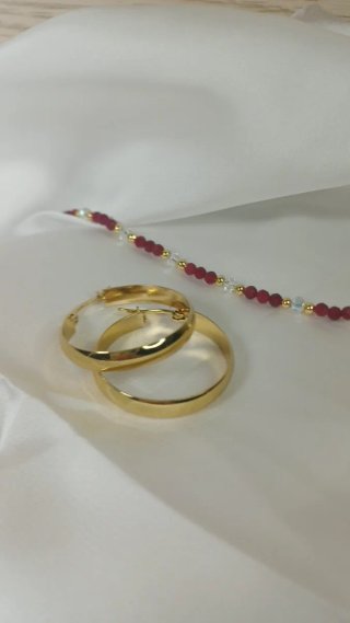 Aros Chapado Oro 18k Vintage Clásico 3cm