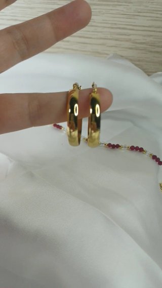 Aros Chapado Oro 18k Vintage Clásico 3cm