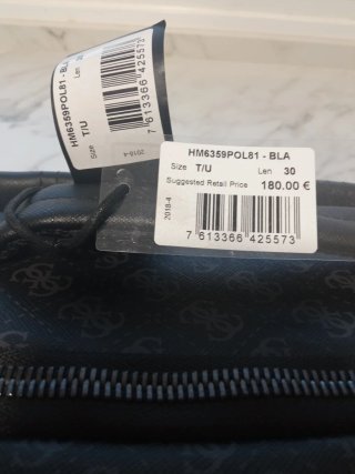 Maleta Guess Negra Monograma