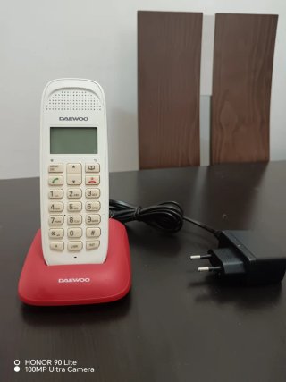 Teléfono Inalámbrico Daewoo Blanco y Rojo