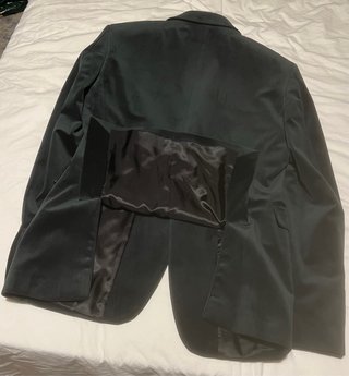 Blazer Terciopelo Verde Oscuro Zara