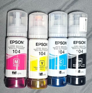 Tintas Epson 104 Magenta, Amarillo, Cian, Negro