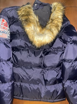 Abrigo Geographical Norway Azul/Rojo, talla 16