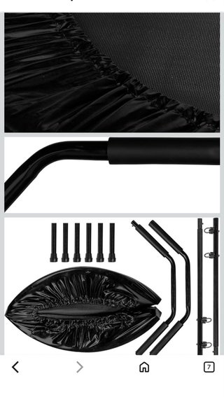Trampolín Fitness Plegable, con Barras