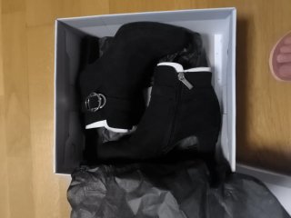 Botines negros con hebilla 8cms tacón