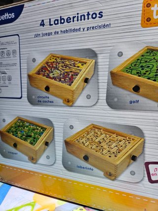 Juguettos 4 Laberintos Juego de Habilidad