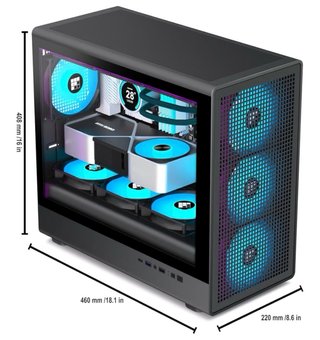 Case PC Gaming Foifkin F300 con 7 ventole RGB