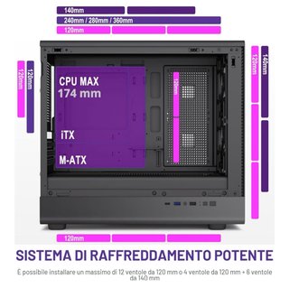 Case PC Gaming Foifkin F300 con 7 ventole RGB