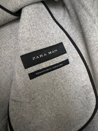 Abrigo paño gris ZARA MAN Talla M