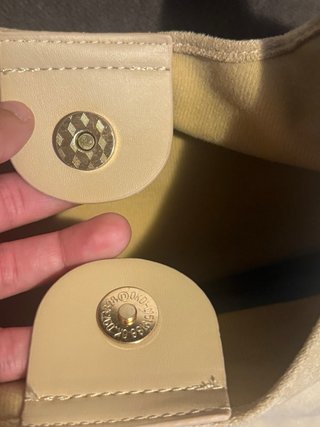 Borsa beige in camoscio