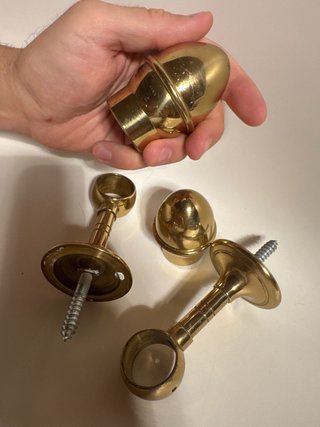 Reggitenda - Ottone pieno - per tubo tenda