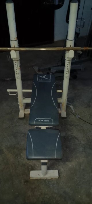 Banco de pesas BM 100 con barra