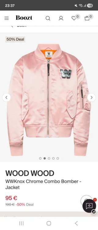 Bomber rosa hombre sin estrenar