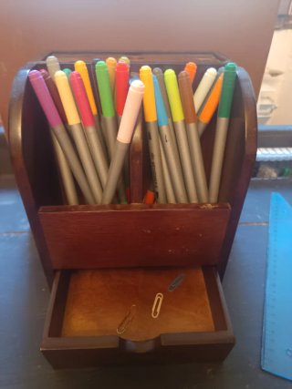 Organizador de escritorio de madera