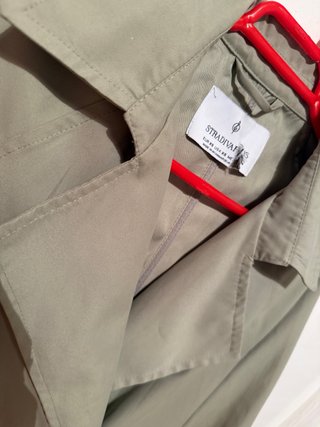 Gabardina Stradivarius Verde Talla XS