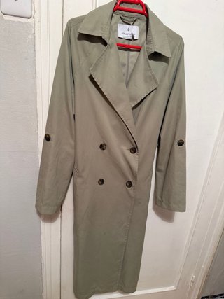 Gabardina Stradivarius Verde Talla XS
