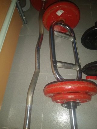 Set Musculación Discos y Barras Salter pesas