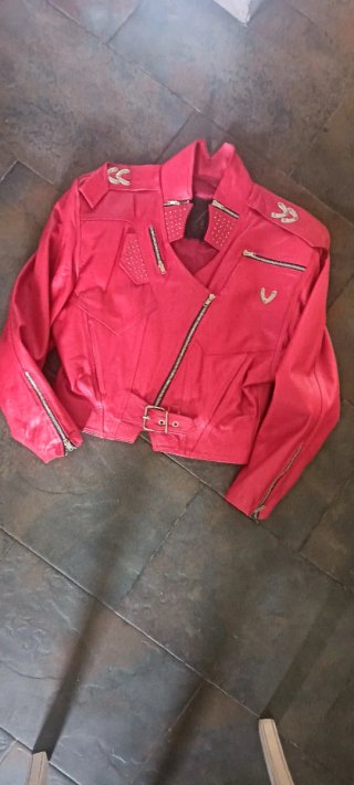 Cazadora Biker Roja