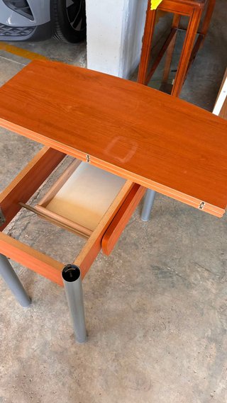 Mesa plegable escritorio 2 en 1 con cajón + silla