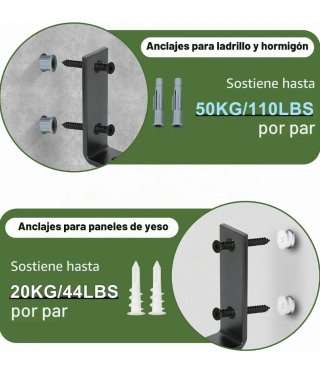 Set 4 escuadras negras 125mm alta resistencia.