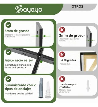 Set 4 escuadras negras 125mm alta resistencia.