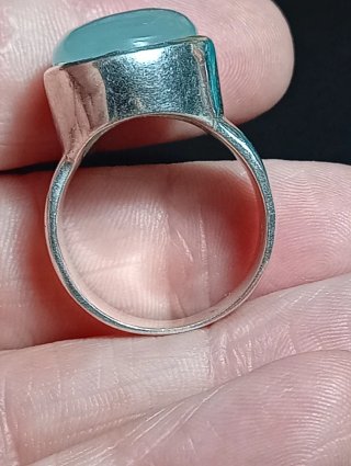 Anillo Plata Ley aguamarina