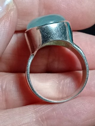 Anillo Plata Ley aguamarina