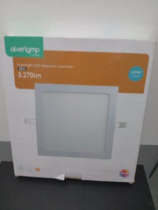 Foco LED Empotrable ALVERLAMP Blanco Cuadrado