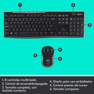 Logitech MK270 Teclado y Ratón Inalámbricos