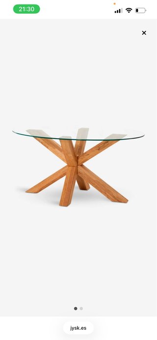 Mesa de centro AGERBY cristal/roble 60x100