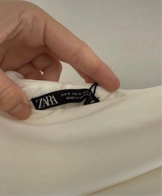 Vestido midi blanco Zara
