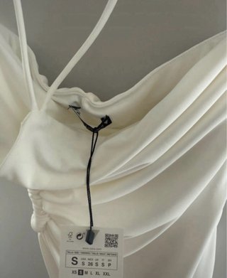 Vestido midi blanco Zara