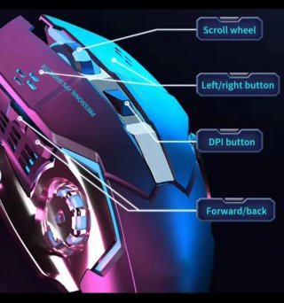 Mouse da gioco USB/Bluetooth per Android/iOS