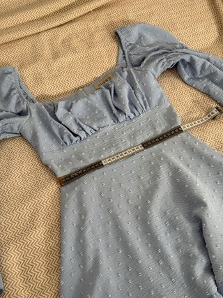 Vestido azul cute manga larga