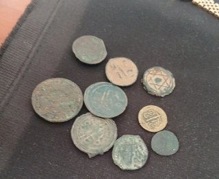 Monedas antiguas con estrella de David
