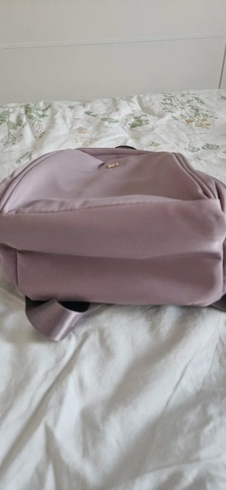Mochila Parfois pequeña rosa y beige