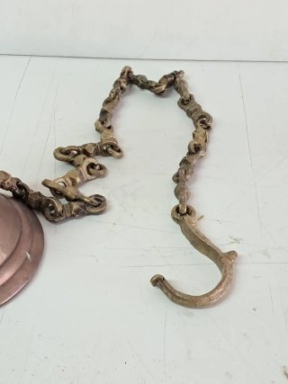 Campana antigua bronce con cadena