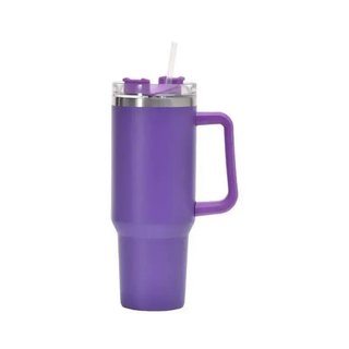 Jarra Morada con Asa y Pajita