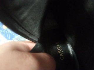 Botas de cuero negras para mujer