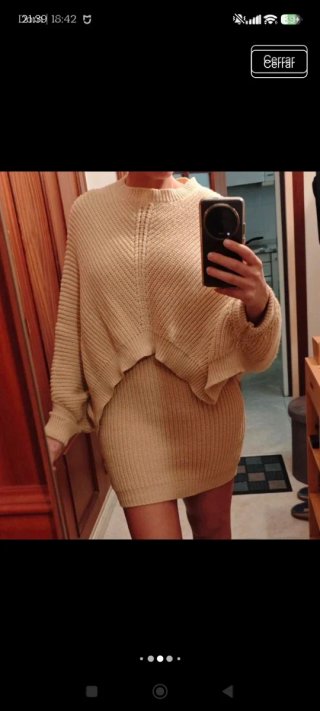 Vestido de invierno capa beige