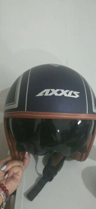 Casco AXXIS Talla L Scooter Azul y Marrón