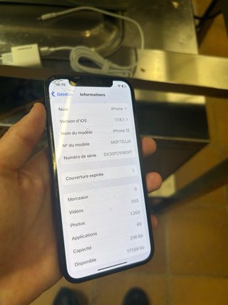 iPhone 12 256GB Negro 91% Batería