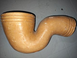 Antiguo sifón barro esmaltado