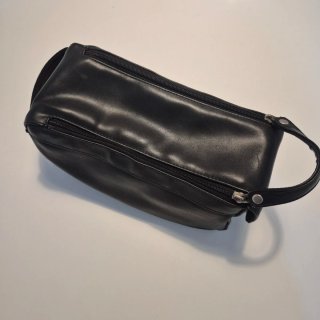 Neceser cuero vintage Marks & Spencer negro