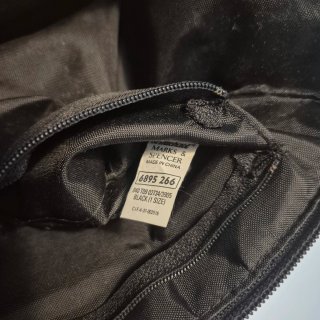 Neceser cuero vintage Marks & Spencer negro