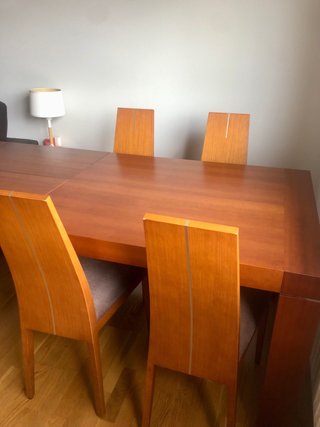 Mesa comedor madera Indesan + 4 sillas