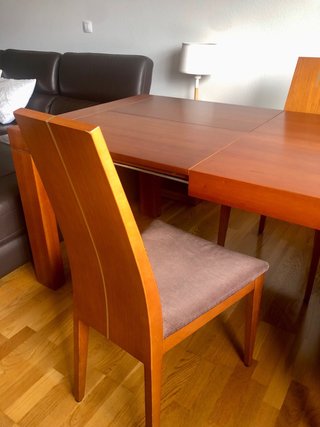 Mesa comedor madera Indesan + 4 sillas