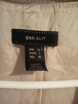 Conjunto Mango Chaleco y Pantalón Beige,pantalón c